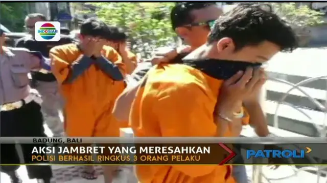 Jambret meresahkan yang kerap menyasar korban turis asing di Bali, akhirnya berhasil diringkus petugas.