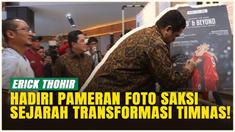 Ketua Umum PSSI, Erick Thohir, menghadiri pameran foto 90? & Beyond: Dua Tahun Transformasi Timnas Indonesia di Mal Sarinah, Jakarta pada Rabu (27/9/2025)