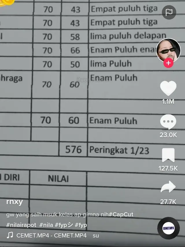 Rapor Merah Viral