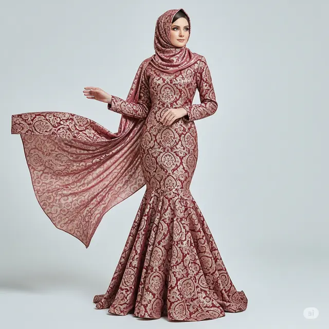 9 Rekomendasi Gamis Brokat Payet Cantik untuk Tampil Anggun dan Elegan