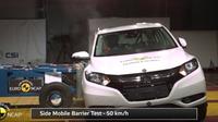 Honda HR-V, menurut hasil uji tabrak yang dilakukan European New Car Assessment Programme (Euro NCAP) memperoleh rating lima binta