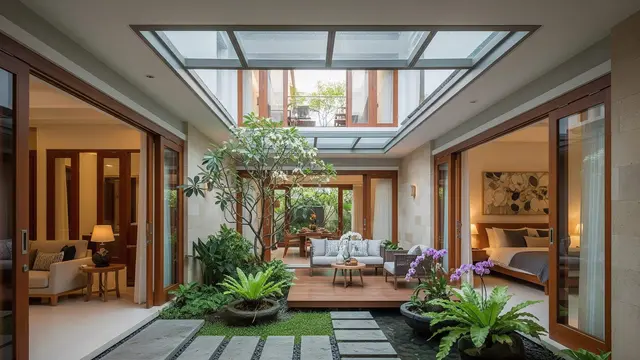 Desain Rumah dengan Konsep Inner Courtyard yang Bikin Udara Lebih Sejuk