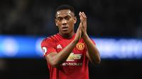 Masa depan Anthony Martial di Manchester United berada dalam keadaan bahaya setelah kepulangan Ronaldo menurut mantan pemain MU, Dimitar Berbatov. Sederet pemain top yang mengisi lini depan ditambah kedatangan sang bintang akan membuatnya susah untuk mendapatkan tempat. (Foto: AFP/Oli Scarff)