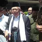 Bakal calon wakil presiden Ma'ruf Amin mendatangi kampus Untirta Banten (Liputan6.com/Yandi Deslastama)