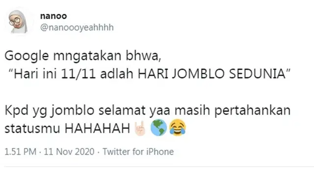 11 November Jadi Hari Jomblo Sedunia, 7 Curhatan Netizen Ini Bikin Geleng Kepala