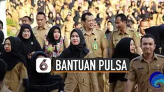 Menteri Keuangan Sri Mulyani beri tunjangan pulsa pada pegawai negeri sipil dan mahasiswa.
