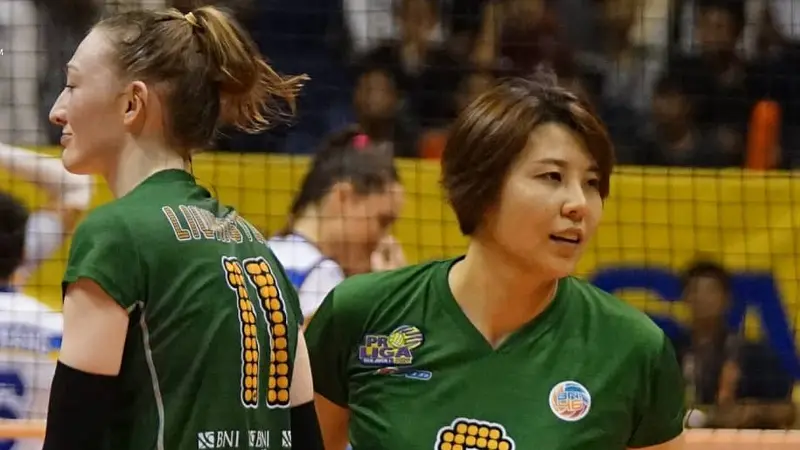 Caroline Frances Livingston dan Wang Chen - Jakarta BNI 46 - Proliga 2020