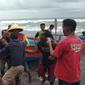 Bocah 10 tahun di Cilacap terseret ombak Laut Kidul atau pantai selatan cilacap, di Pantai Kemiren. (Foto: Liputan6.com/Basarnas/Muhamad Ridlo)