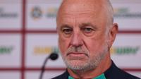 Pelatih Timnas Irak,&nbsp;Graham Arnold. (AFP/Saeed Khan)