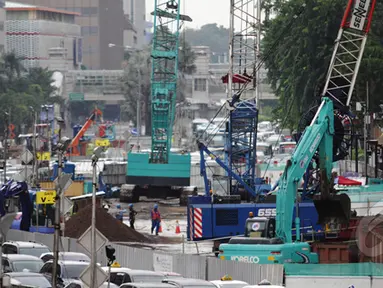 Pengeboran jalur proyek mass rapid transit (MRT) dan stasiun bawah tanah akan dimulai pada Agustus 2015 mendatang, Jakarta, Rabu (4/3/2015). (Liputan6.com/Faizal Fanani)