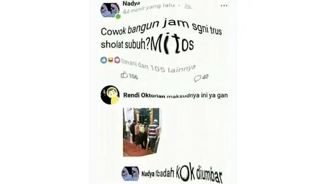 7 Komentar Netizen Ini 'Ngegas' Banget, Bikin Senyum (sumber: Instagram.com/receh.id)