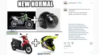 Berbagai hal bisa dijadikan Meme menarik, tidak terkecuali yang berkaitan dengan otomotif. (Instagram @ayotouring.id)