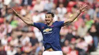 Penyerang Manchester United (MU), Zlatan Ibrahimovic. (Scott Heppell / AFP)