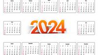 Ilustrasi kalender 2024. (Image by Harryarts on Freepik)