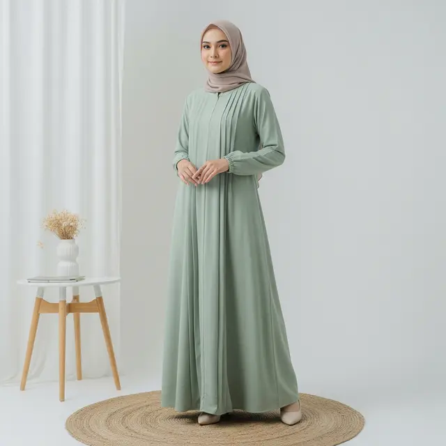 Gamis Pastel 2026 yang Bikin Kulit Lebih Cerah (Image by Gemini AI)