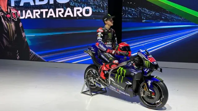Tim MotoGP Yamaha Perkenalkan YZR-M1 Mesin V4 Baru Langsung dari Jakarta (Arief A/Liputan6.com)