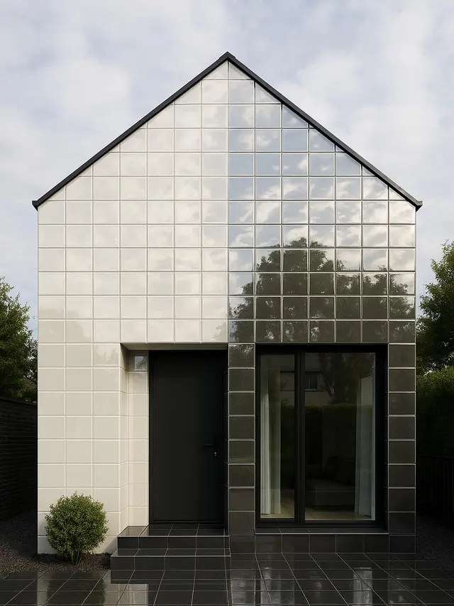 Fasad Rumah dengan Keramik yang Modelnya Tak akan Ketinggalan Zaman (Foto: ChatGPT)