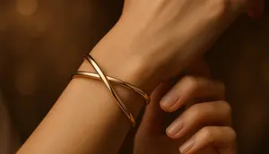 Model Gelang Emas Crossover Elegan (created by AI)