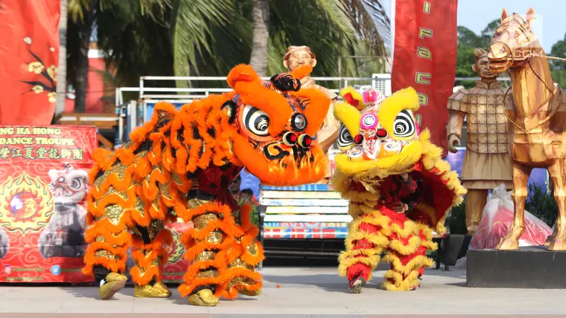 Reog Ponorogo dan Barongsai Tampil di Ancol