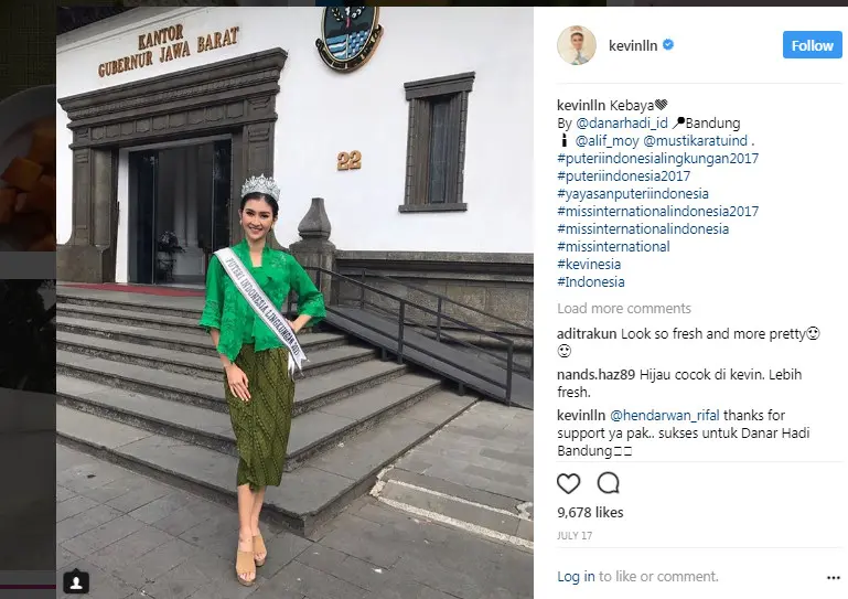 Sebelum menjadi Miss International 2017, Kevin Lilliana sempat mengikuti beberapa ajang kecantikan (Foto: Instagram/@kevinlln)