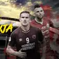 Final Piala Indonesia: Duel Pemain PSM Makassar vs Persija Jakarta,Marko Simic dan Eero Markkanen. (Bola.com/Dody Iryawan)