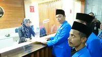Persatuan Mahasiswa Islam Indonesia (PMII) saat mengajukan judicial review ke MK. (Liputan6.com/Putu Merta Surya Putra)