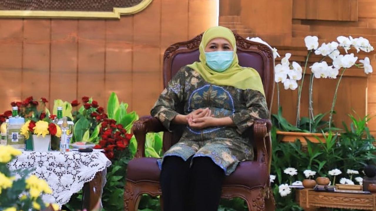 Gubernur Jatim  Khofifah Indar Parawansa. (Dian Kurniawan/Liputan6.com)