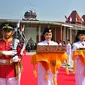 Kachina Ozora, Purna Paskibraka dari Kalimantan Tengah ditunjuk menjadi pembawa bendera merah putih dari Monas, Jakarta menuju IKN, Kalimantan Timur pada kirab yang digelar Sabtu (10/8/2024). Kirab bendera ini merupakan rangkaian peringatan HUT ke-79 RI yang dipusatkan di IKN. (Foto: Rusman - Biro Pers Sekretariat Presiden)