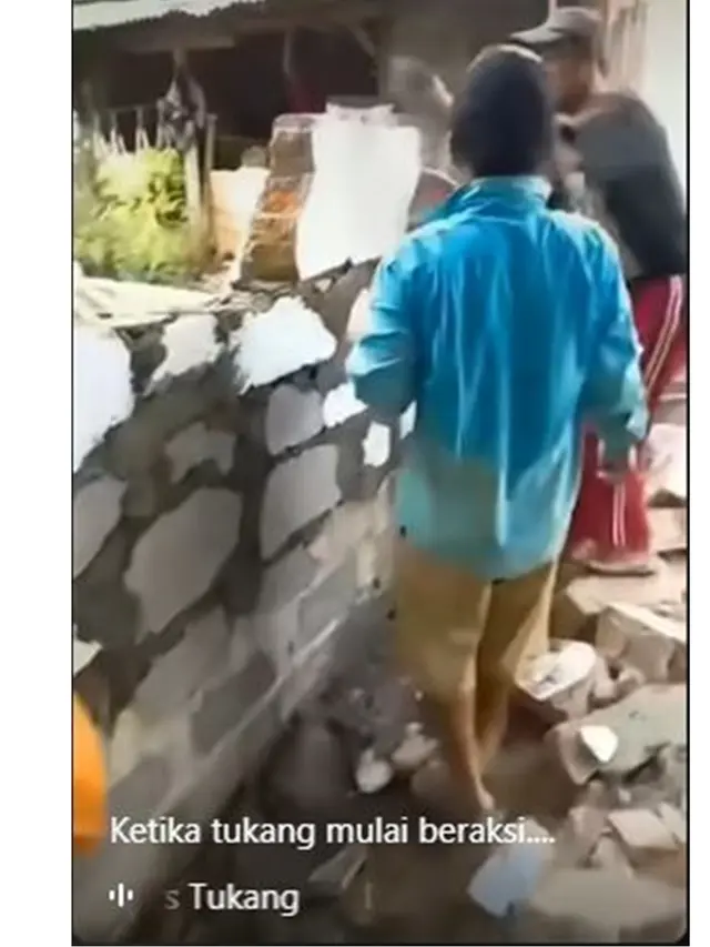 Tukang Bangunan Ini Pakai Tembok Bekas untuk Bangun Rumah, Aksinya Tuai Sorotan