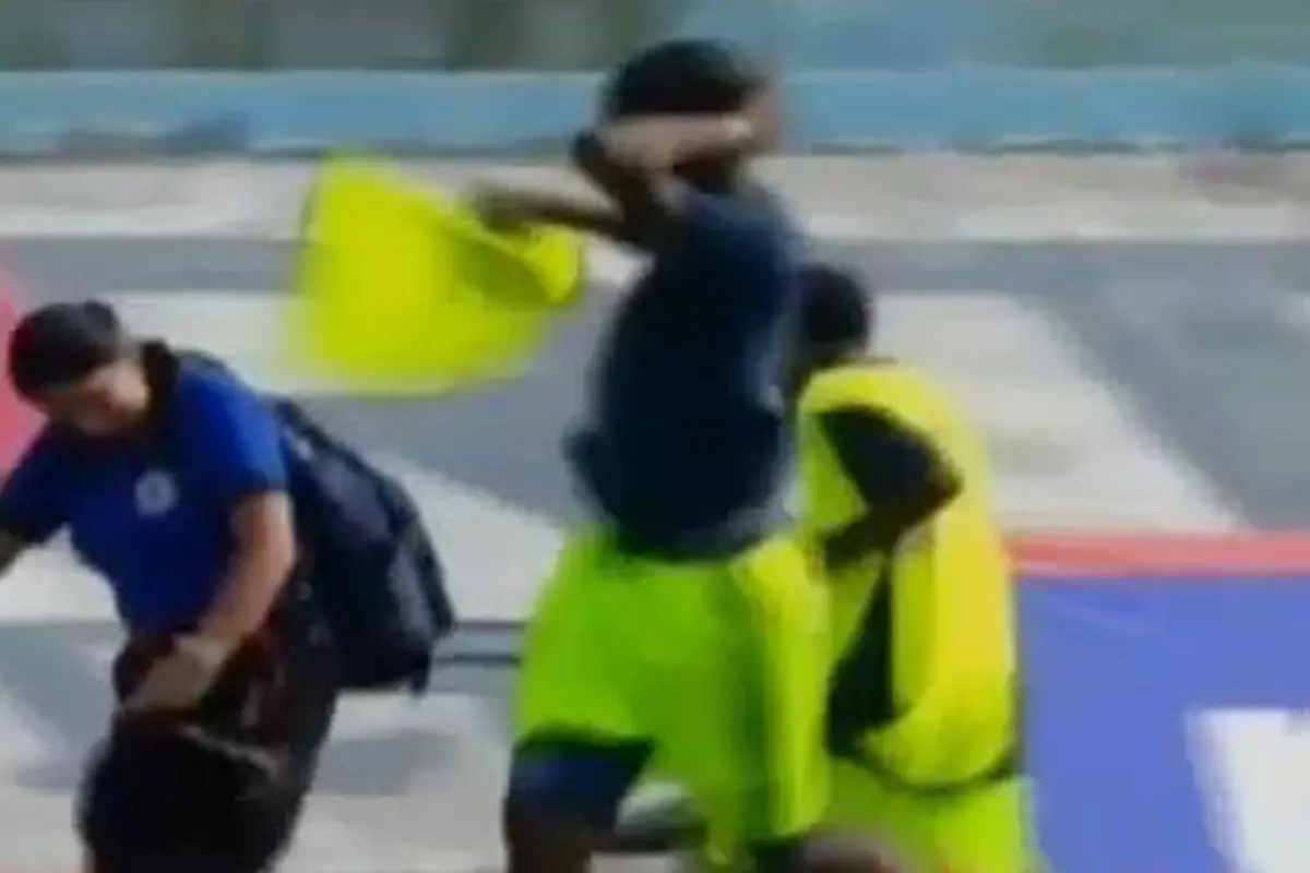 Pertandingan Bola Diserang Lebah