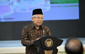 Wakil Presiden Ma’ruf Amin, pamitan dan minta maaf pada para menteri dan kepala daerah karena masa jabatannya segera berakhir. (Delvira Hutabarat).