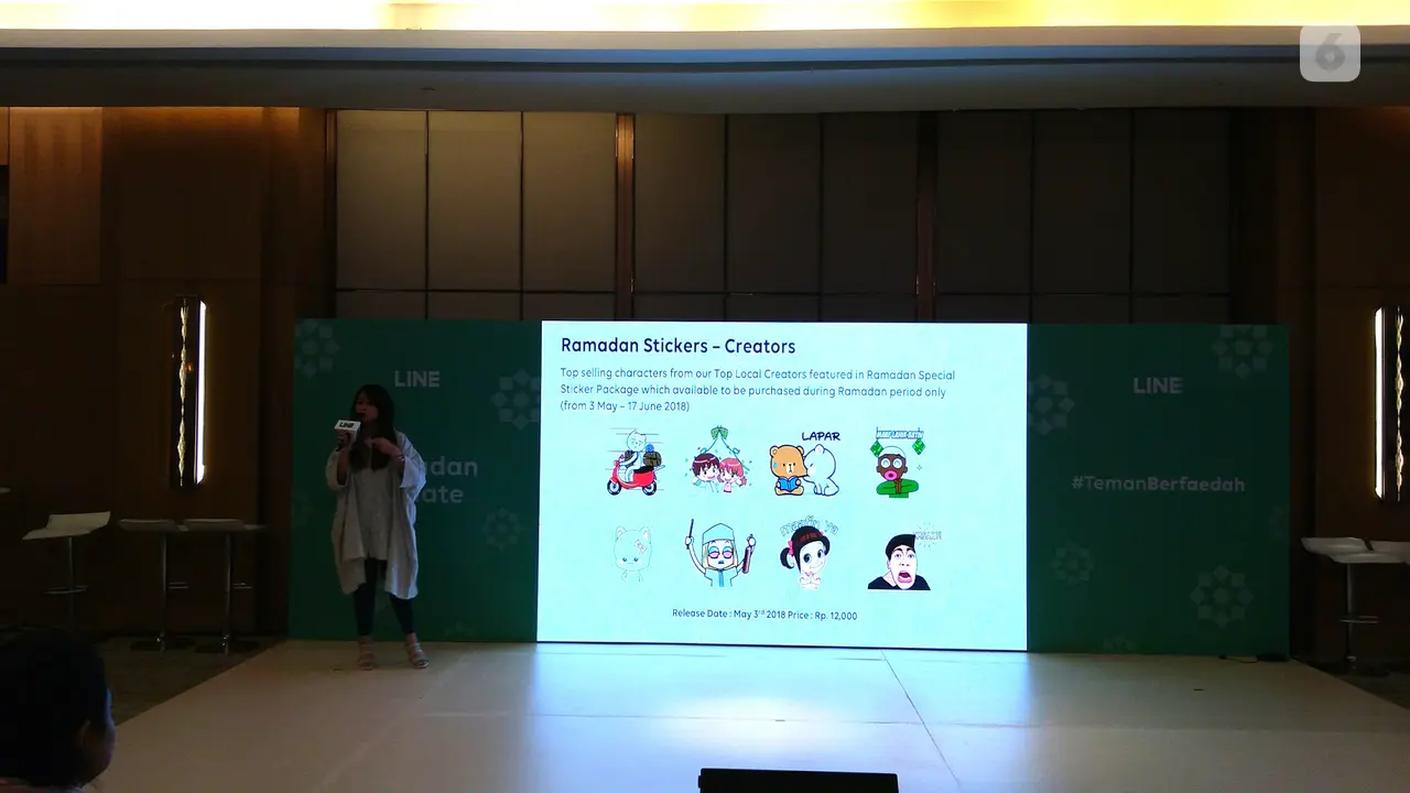 Revie Sylviana menjelaskan popularitas stiker Line di Indonesia.