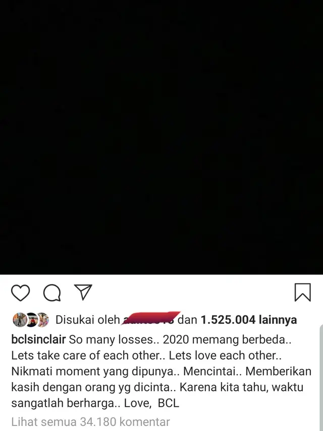 Unggahan BCL. (Foto: Instagram @bclsinclair)