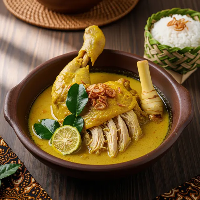 Resep Bumbu Opor Ayam Kuning Santan (Image by Gemini AI)