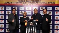 Batavia Sports Group (BSG) hasil kolaborasi antara Akademi Sepak Bola ASIOP dengan Batavia Pictures secara resmi mengakuisisi klub Spanyol, C.D. Polillas Ceuta. (Bola.com/Muhammad Adyaksa)