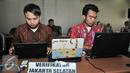 Tim veritifikator menunggu para pendaftar calon perorangan untuk pasangan cagub Pilkada DKI Jakarta, Rabu (3/8). KPUD DKI Jakarta resmi membuka pendaftaran untuk pasangan cagub dan cawagub Pilkada DKI lewat jalur perseorangan. (Liputan6.com/Yoppy Renato)