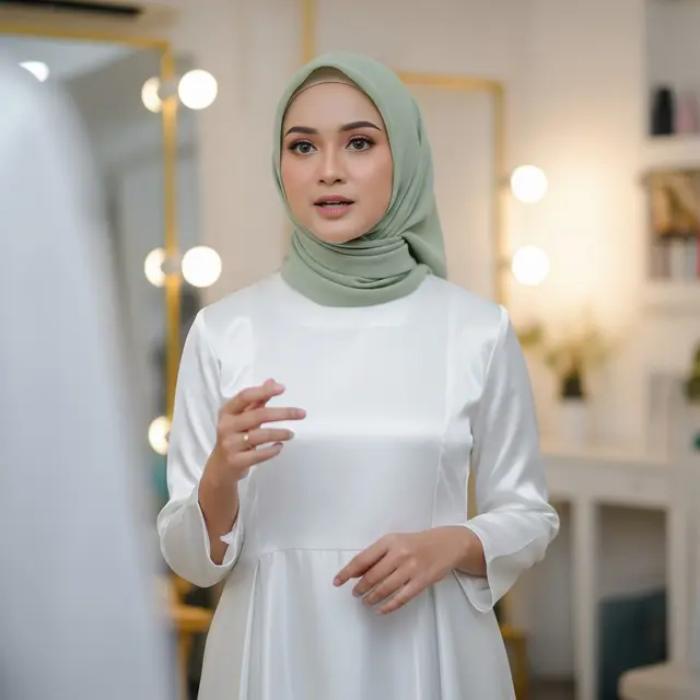 Gamis Putih Kekinian