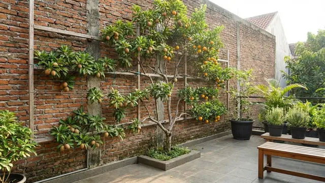 Kebun Buah Vertikal di Teras