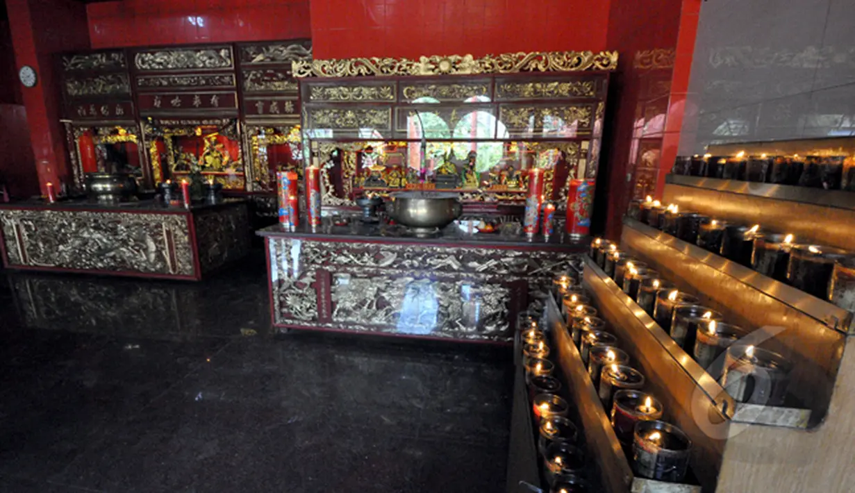  Suasana Vihara yang telah dirapikan oleh petugas, Kota Tua, Jakarta, Jumat (6/2/2015). (Liputan6.com/Faizal Fanani)