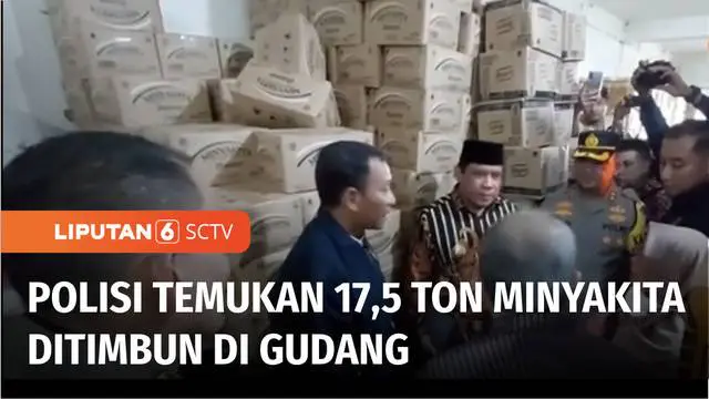 Satgas pangan Polda Jawa Tengah menggerebek gudang yang diduga menimbun minyak goreng subsidi Minyakita. Saat digeledah, polisi menemukan ada 17,5 ton Minyakita di dalam gudang.