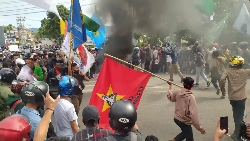 Demo Tolak UU Cipta Kerja di Gorontalo