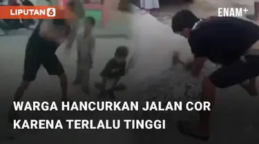 Beredar video viral terkait aksi seorang warga yang hancurkan jalan cor. Aksi tersebut berada di Yamaker, Nunukan, Kalimantan Utara