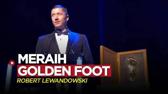 Berita video Robert Lewandowski terima penghargaan Golden Foot Award di Monako