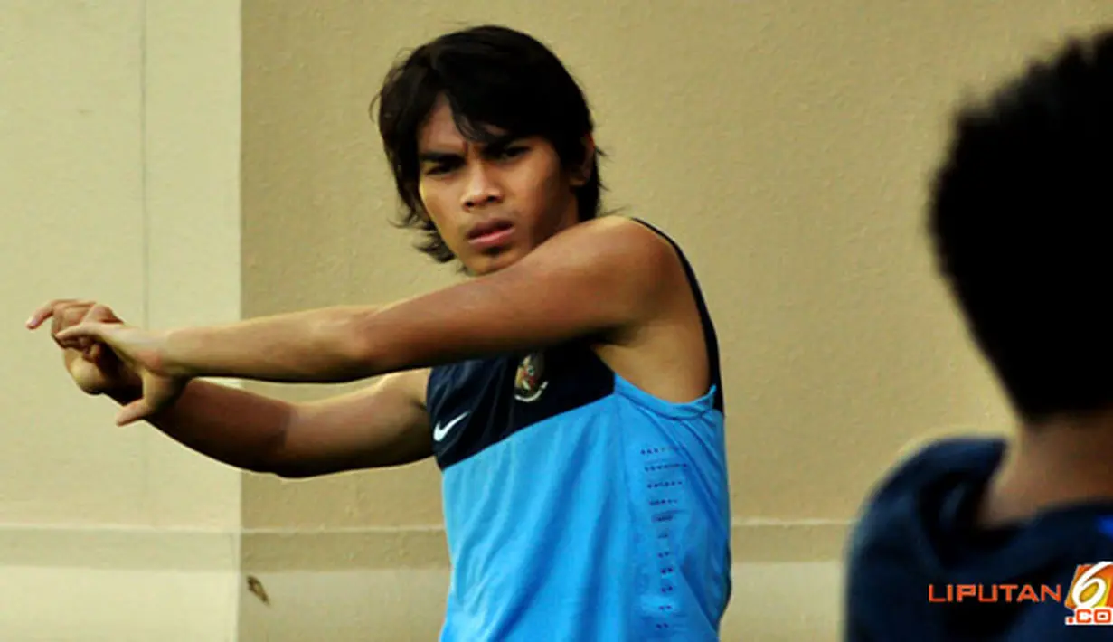 Latihan Timnas Indonesia Minggu (25/11/2012) di Hotel Horses Golden Palace, Kuala Lumpur, Malaysia.  tempat menginap Pemain Timnas Piala AFF 2012.