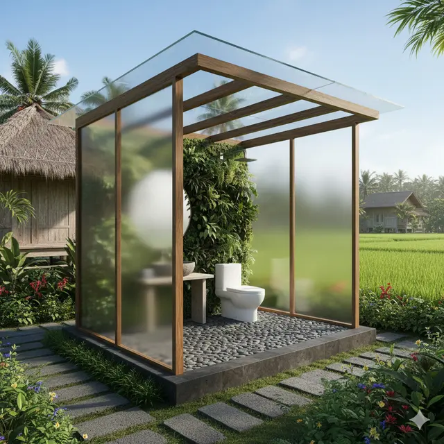 7 Desain Toilet Outdoor di Desa yang Asri tapi Tetap Indah, Perpaduan Alam dan Fungsionalitas