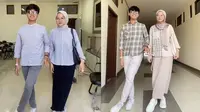 Pasangan kekasih ini viral sering pakai baju couple ke kampus. (Sumber: TikTok Cokopaii)