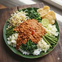 Ilustrasi Nasi Pecel (Created by Gemini AI)