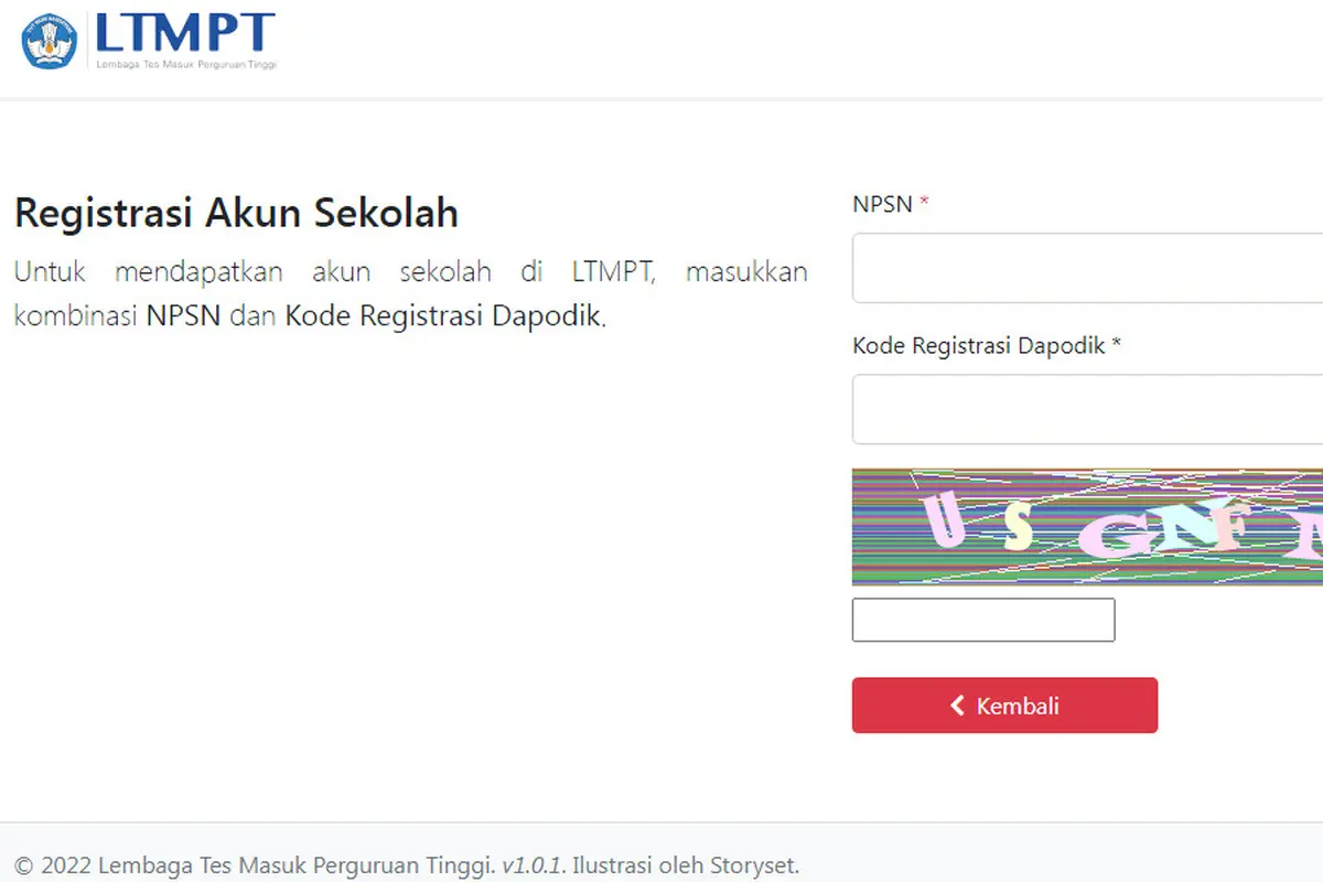 Cara Buat Akun LTMPT Sekolah