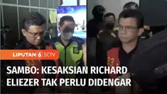 Menanggapi kesaksian Richard Eliezer soal perintah membunuh Brigadir Yosua, Ferdy Sambo menilai kesaksian Richard Eliezer tidak perlu didengar.