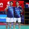 Ganda putra Indonesia, Raymond Indra/Nikolaus Joaquin, berpose setelah memastikan langkah ke semifinal Polytron Indonesia Open 2026. (Bola.com/PBSI)